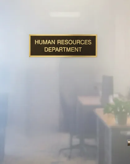 Office door and department identifiers