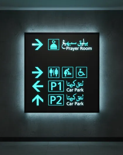 Bilingual wayfinding systems